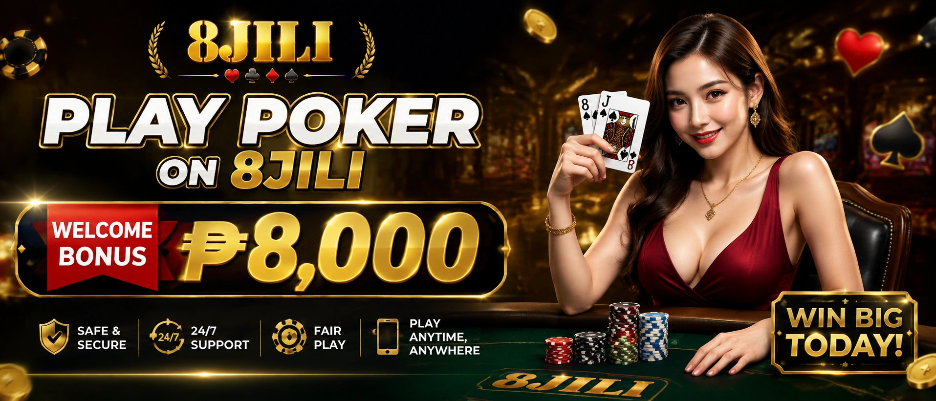8JILI poker mobile-first interface