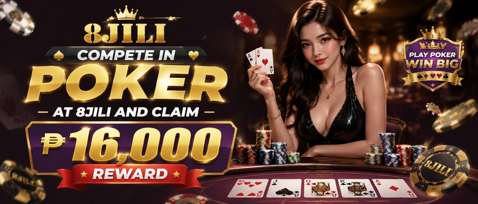 8JILI poker table browsing screen